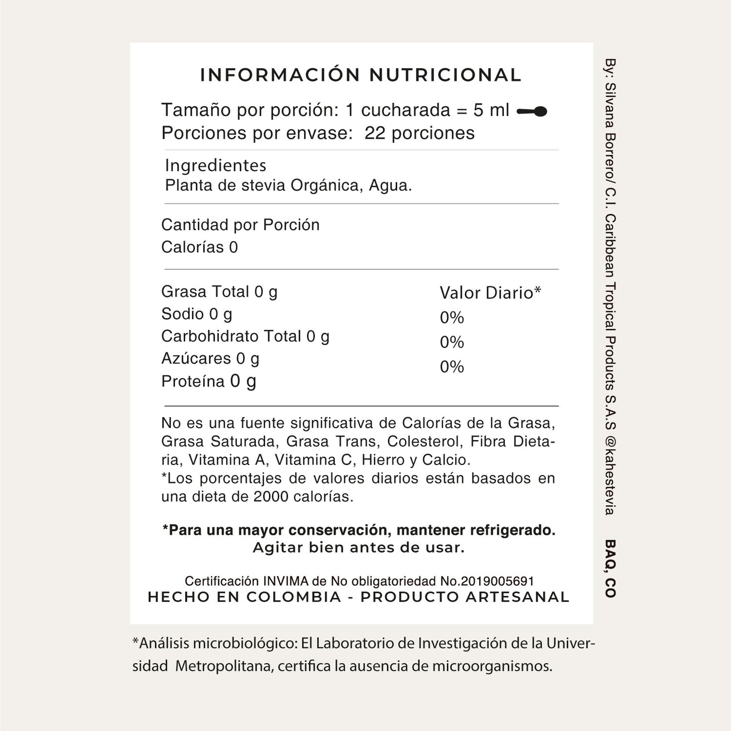 Stevia líquida botella 100ml